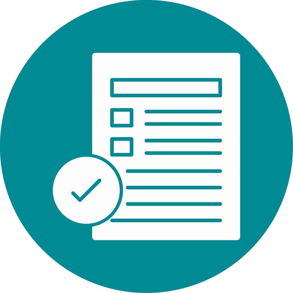 Test Glyph Circle Icon vector