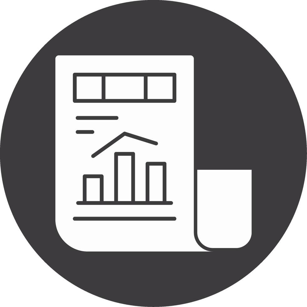 Assessment Glyph Circle Icon vector