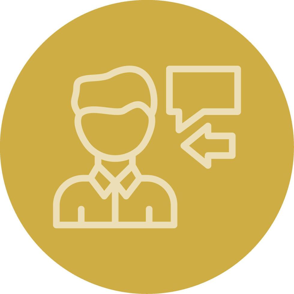 Interviewer Line Multi color Icon vector