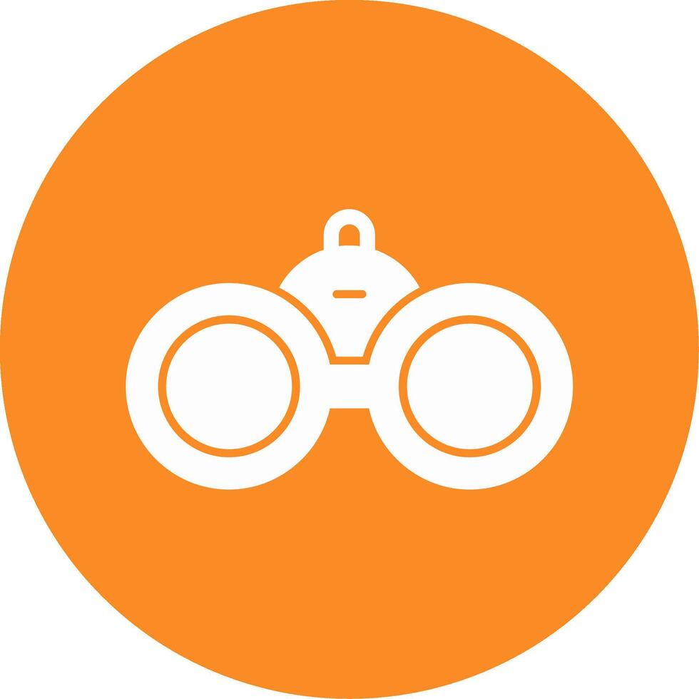 Binoculars Glyph Circle Icon vector