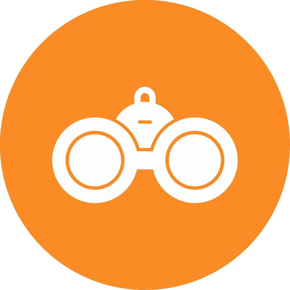 Binoculars Glyph Circle Icon vector