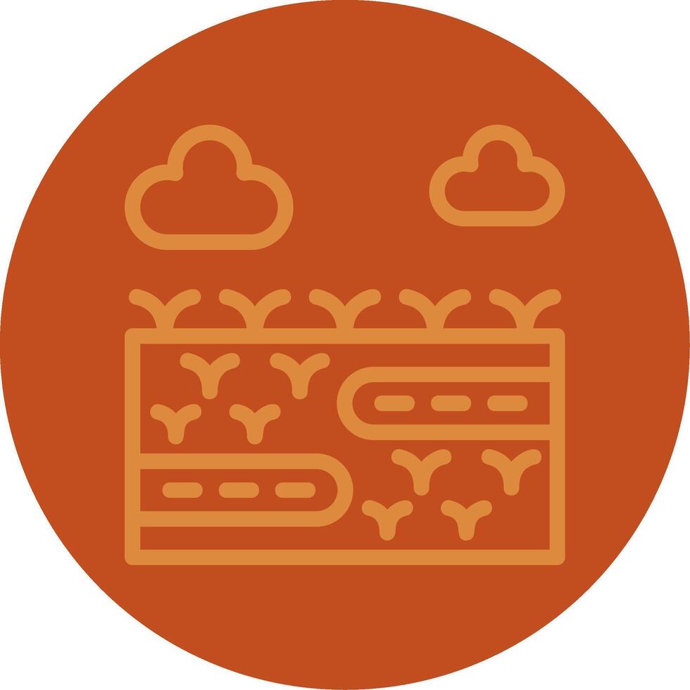 Wetland Line Multi color Icon vector