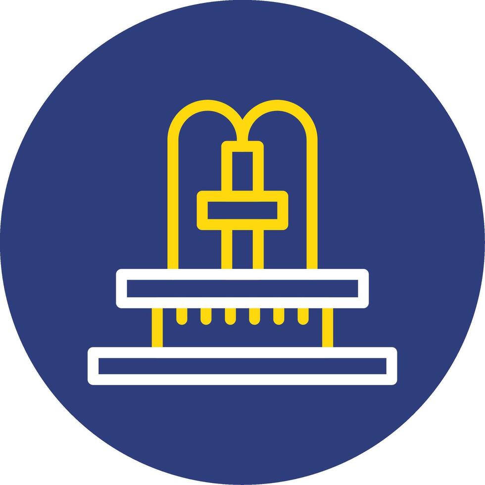 Fountain Dual Line Circle Icon vector