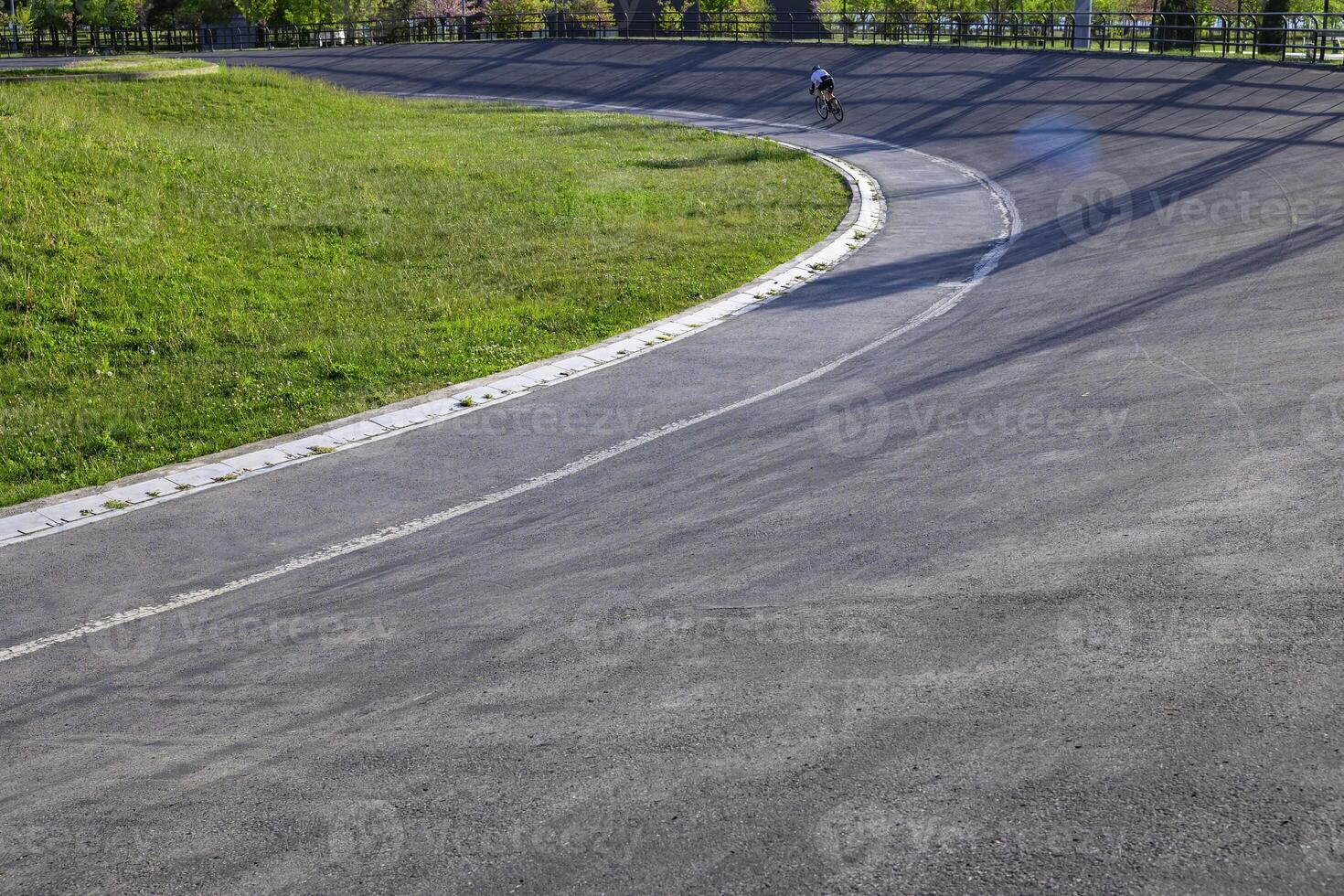 Cycle-racing track in the park. Healthy lifestyle or sport or recreation concept photo