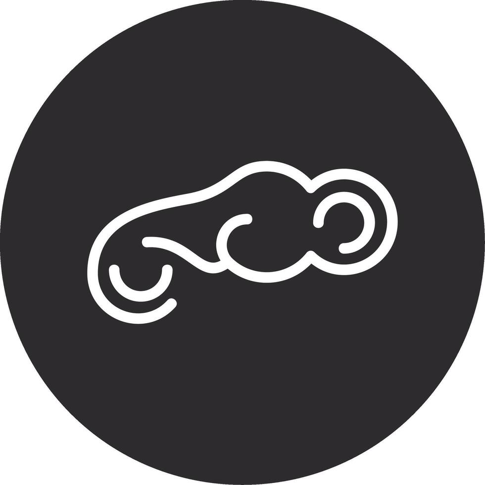 Auspicious Cloud Inverted Icon vector