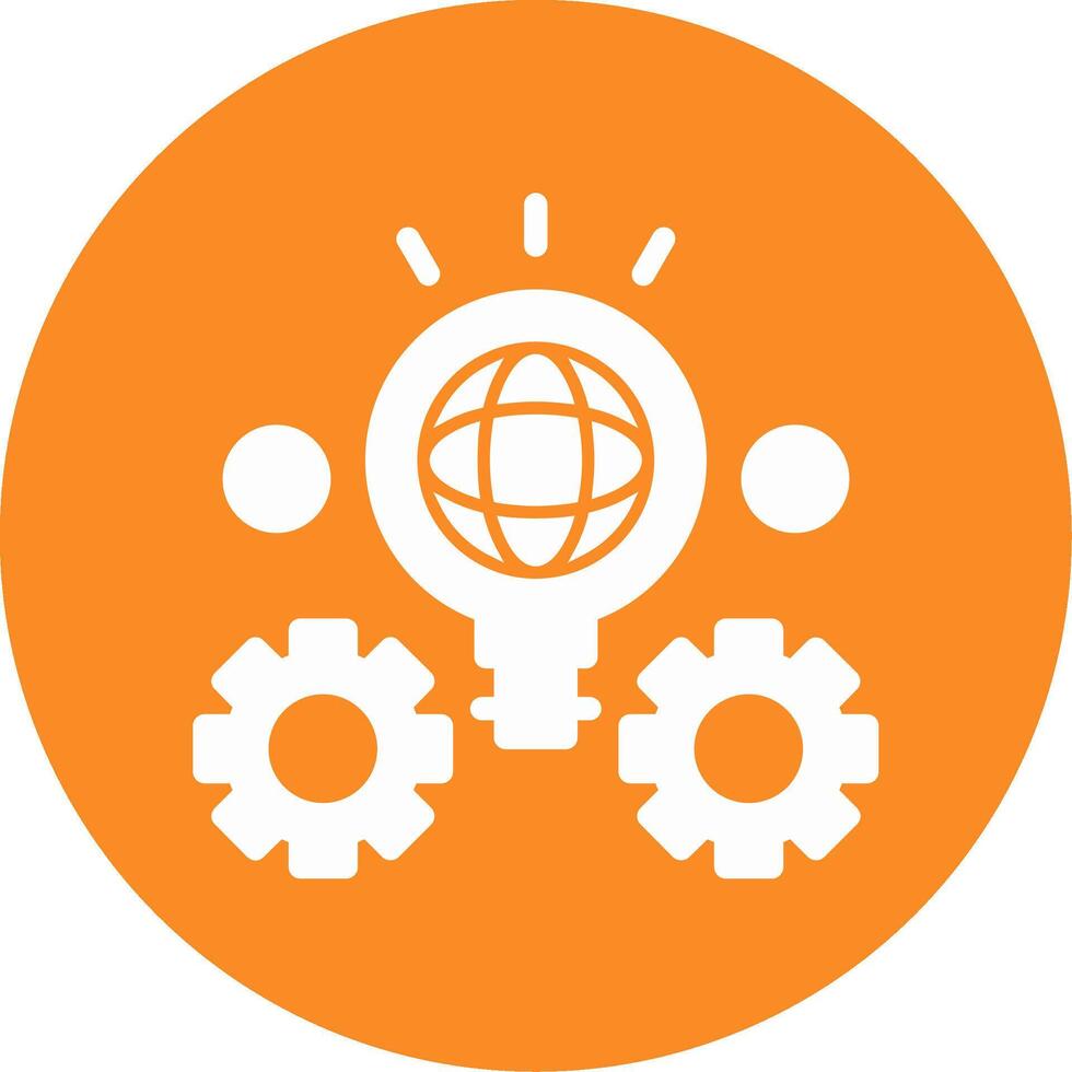 Innovation Glyph Circle Icon vector