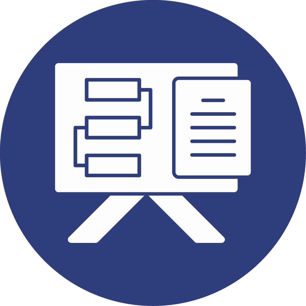 Lessons Learned Glyph Circle Icon vector