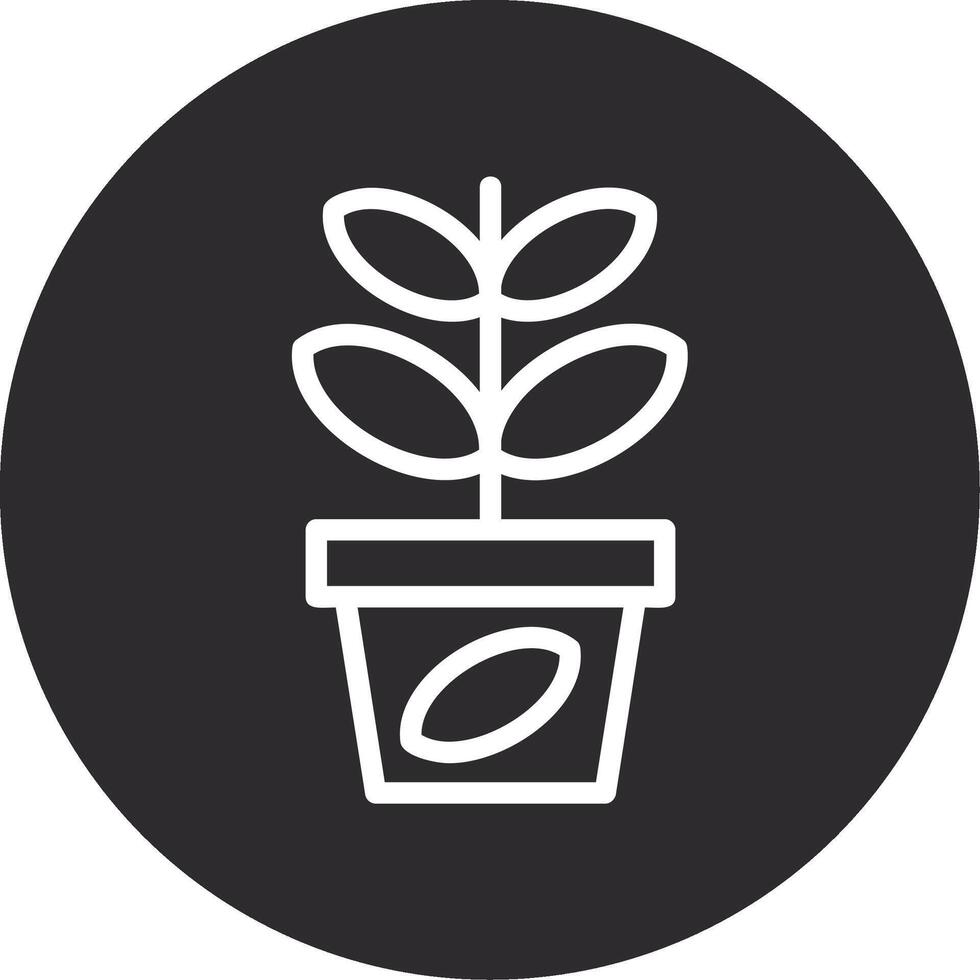 Jade Plant Inverted Icon vector