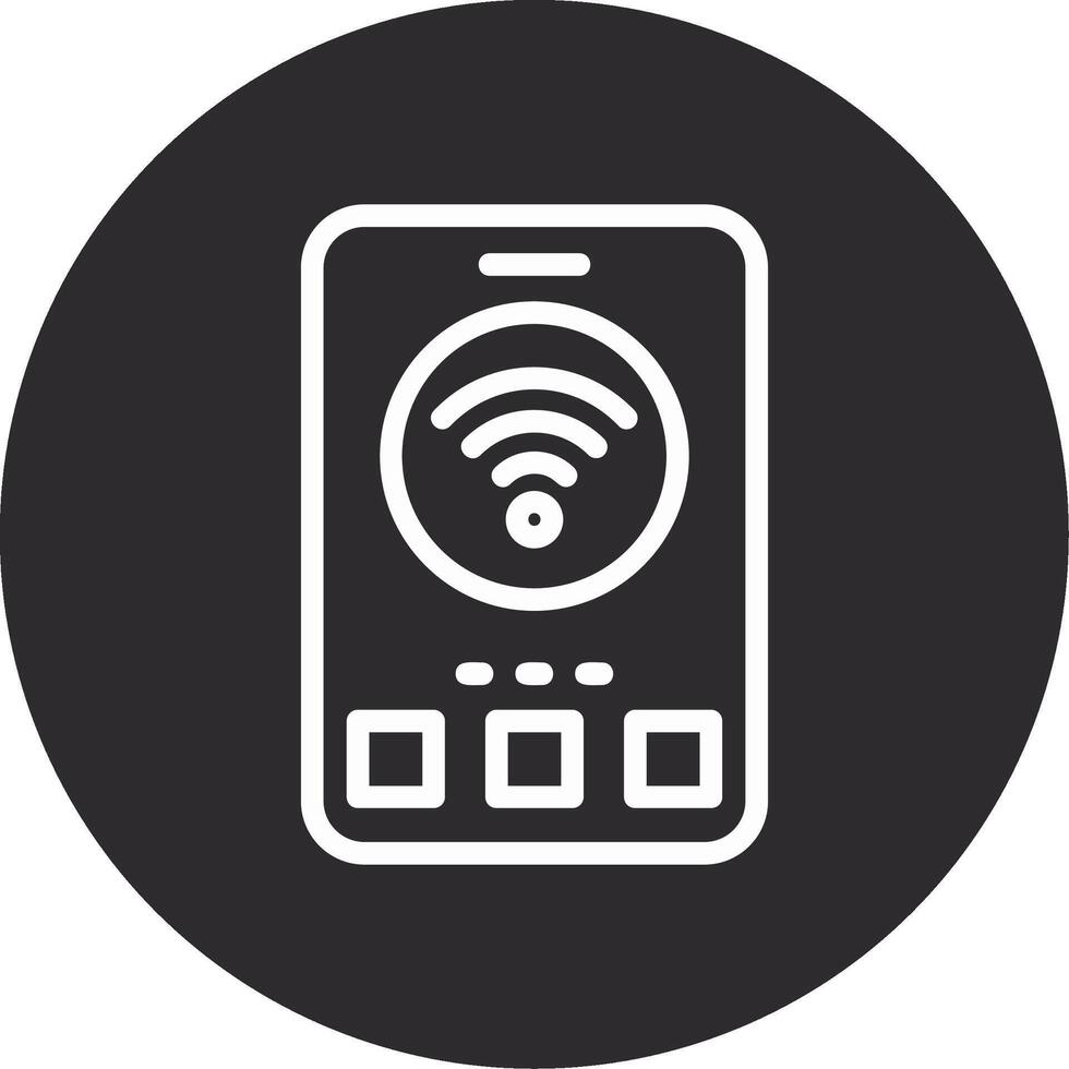 Wi-Fi Inverted Icon vector