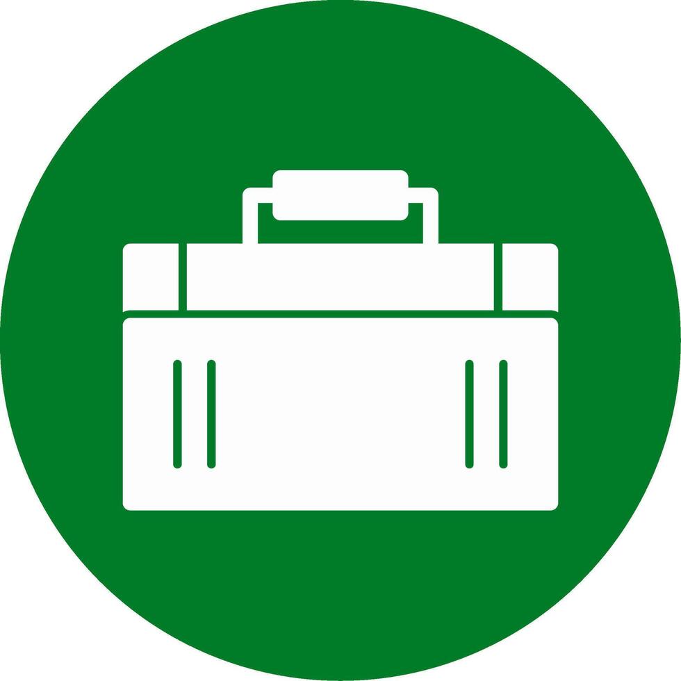 Suitcase Glyph Circle Icon vector