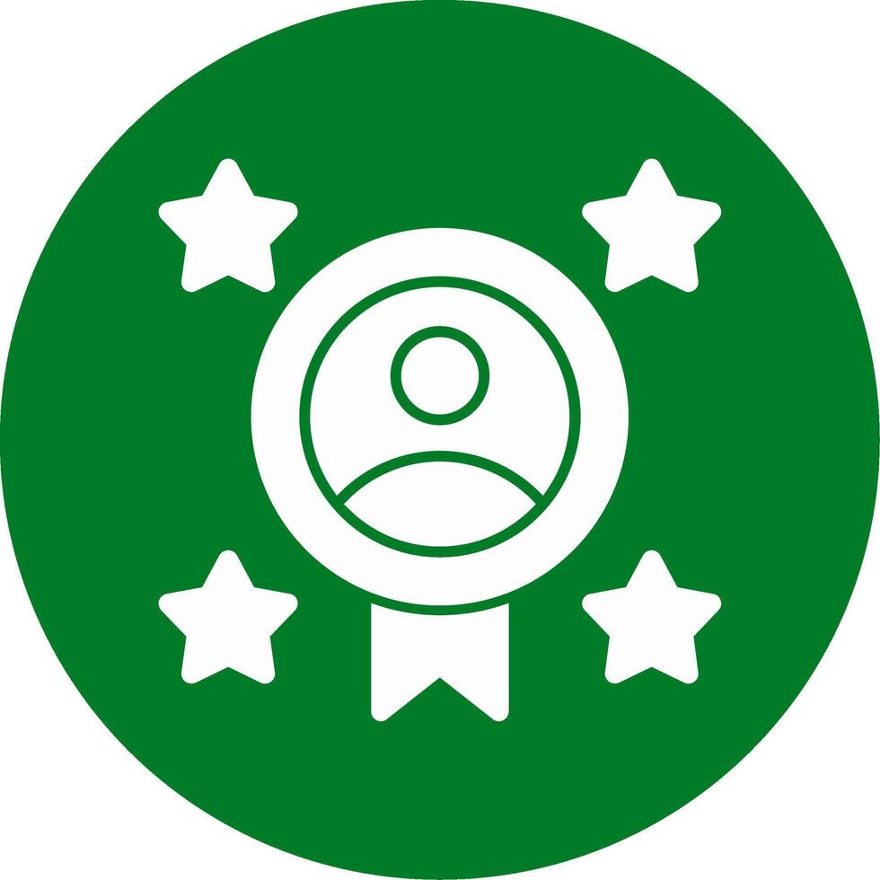 Employee of the Month Glyph Circle Icon vector