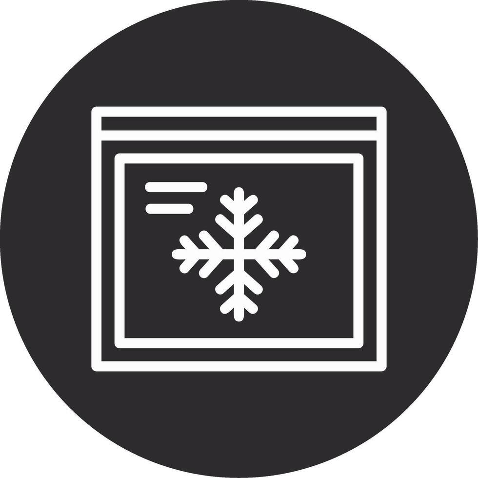 Snowflake Inverted Icon vector