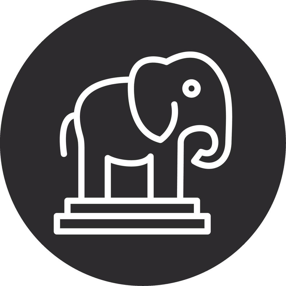 propicio elefante invertido icono vector