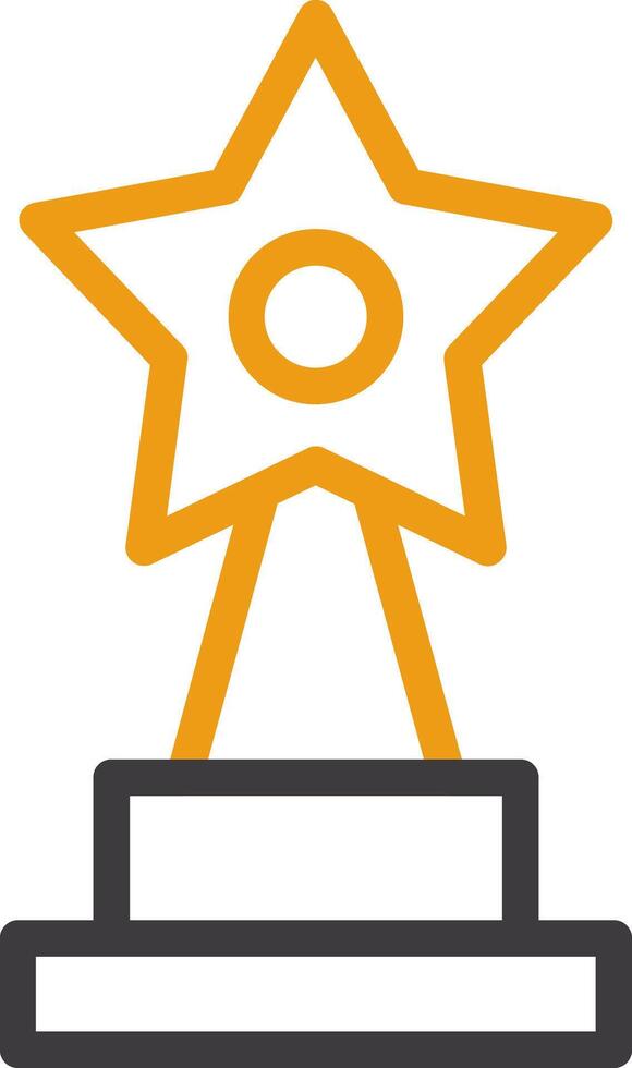 Trophy Two Color Icon vector