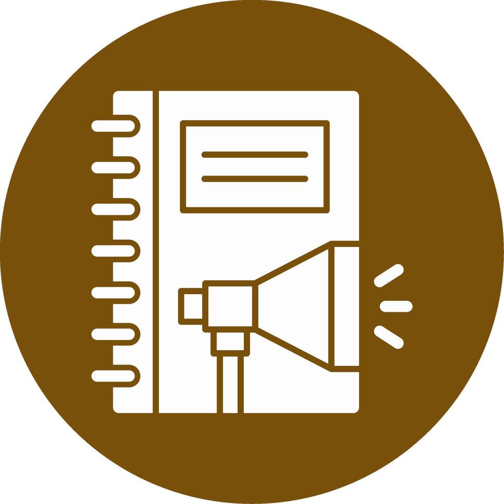 Employee Handbook Glyph Circle Icon vector