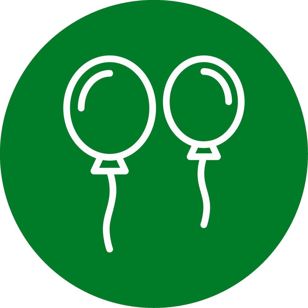 Balloon Outline Circle Icon vector