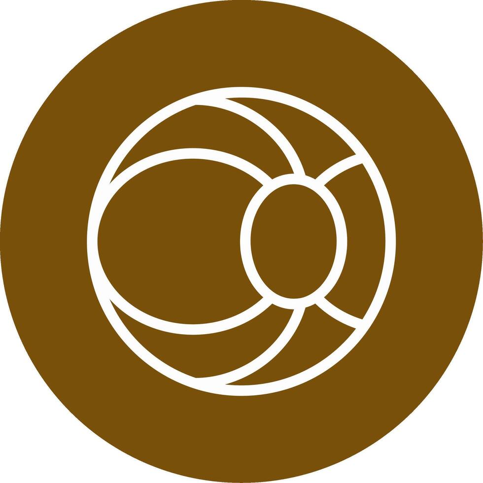 Beach Ball Outline Circle Icon vector