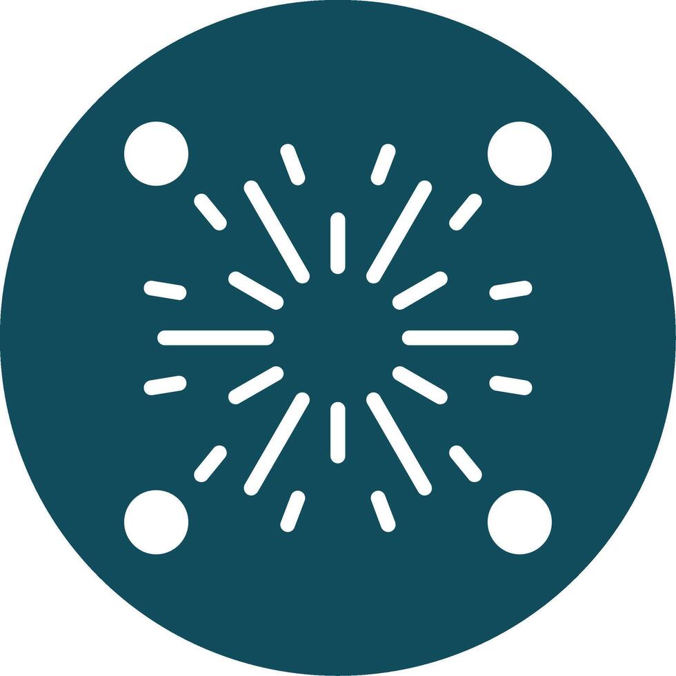 Firecracker Glyph Circle Icon vector