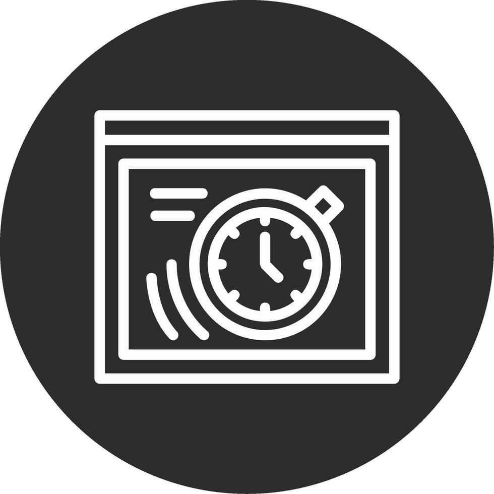 Alarm Clock Inverted Icon vector