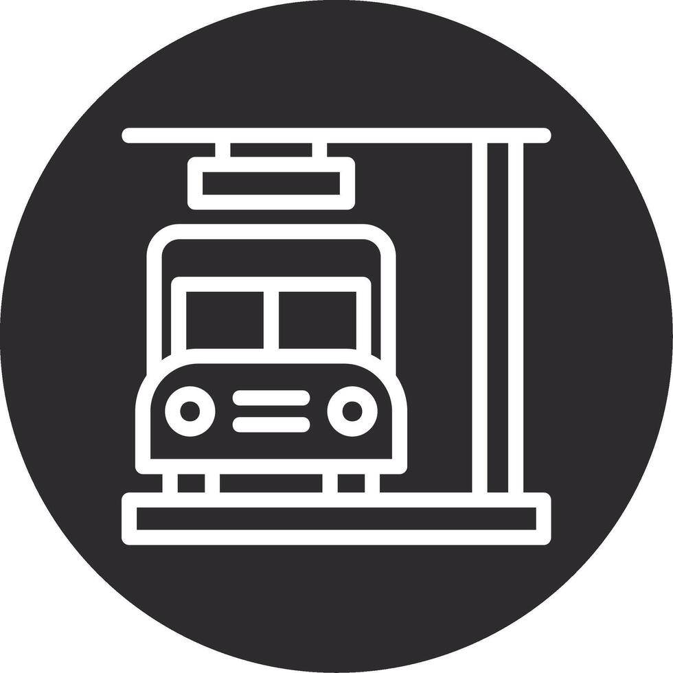 Bus Stop Inverted Icon vector