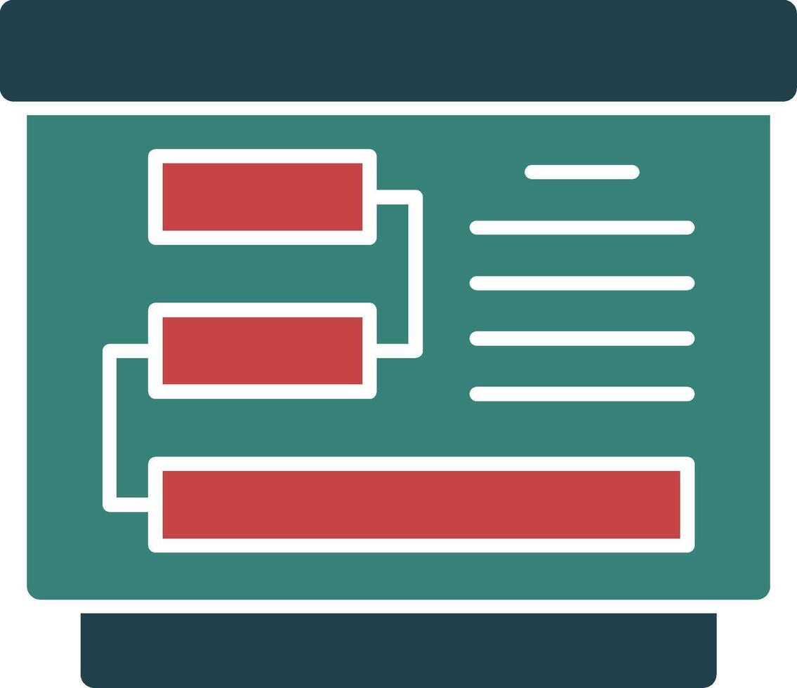 Project Plan Glyph Multi Color Icon vector