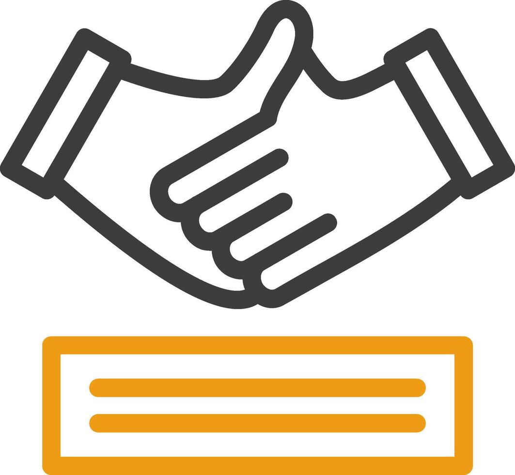 Handshake Two Color Icon vector