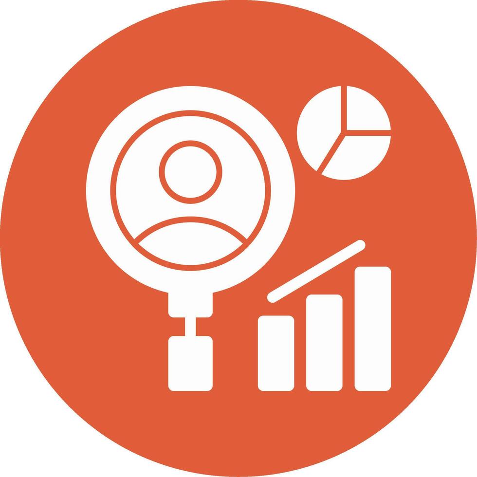 Recruitment Analytics Glyph Circle Icon vector