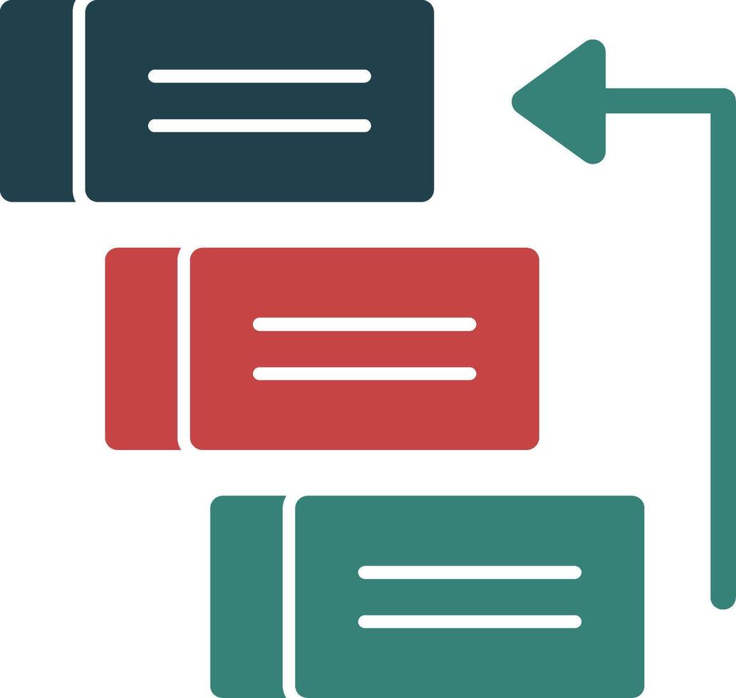 Backlog Glyph Multi Color Icon vector