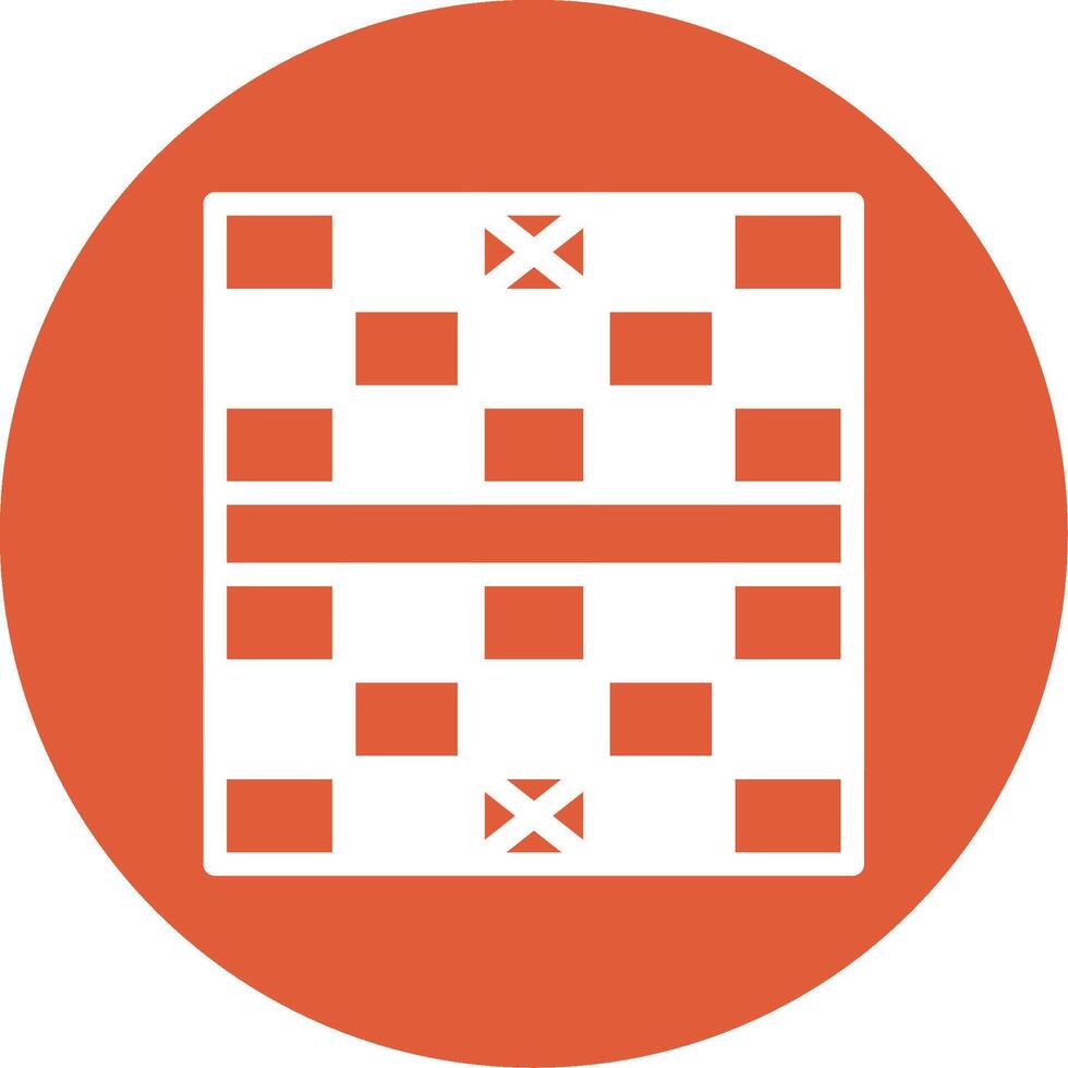 Chess Board Glyph Circle Icon vector