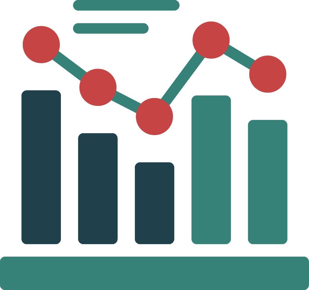 Graph Glyph Multi Color Icon vector