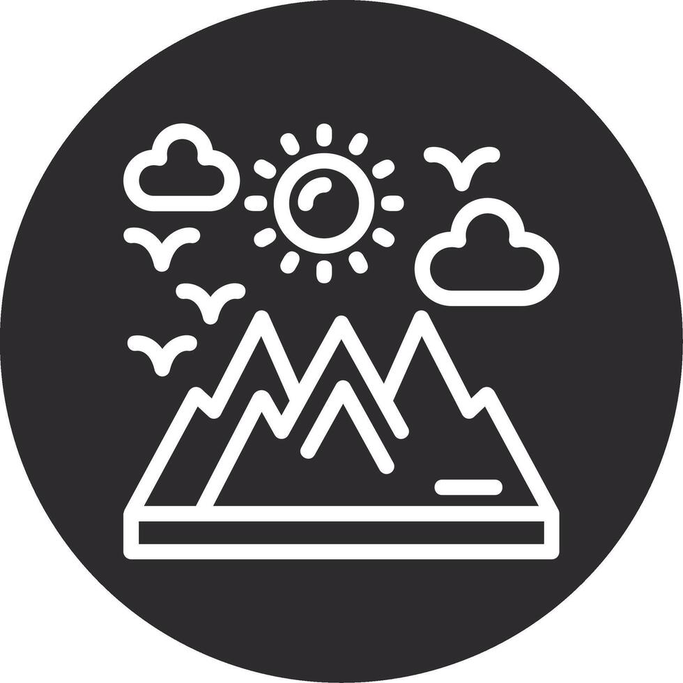 Mountain Inverted Icon vector