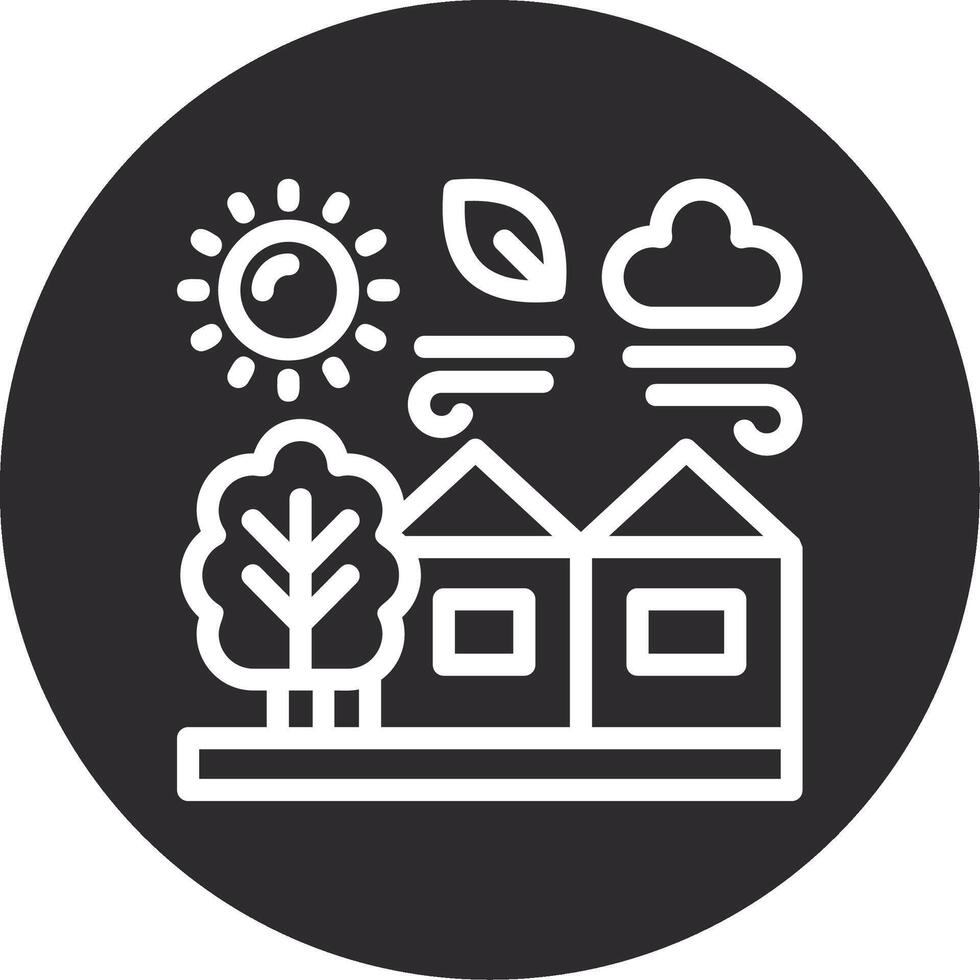 Village Inverted Icon vector