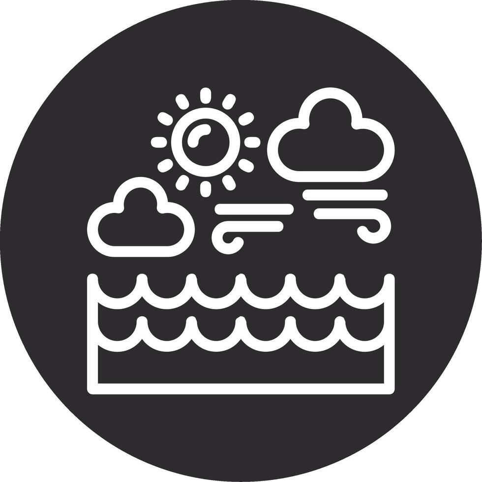 Ocean Inverted Icon vector