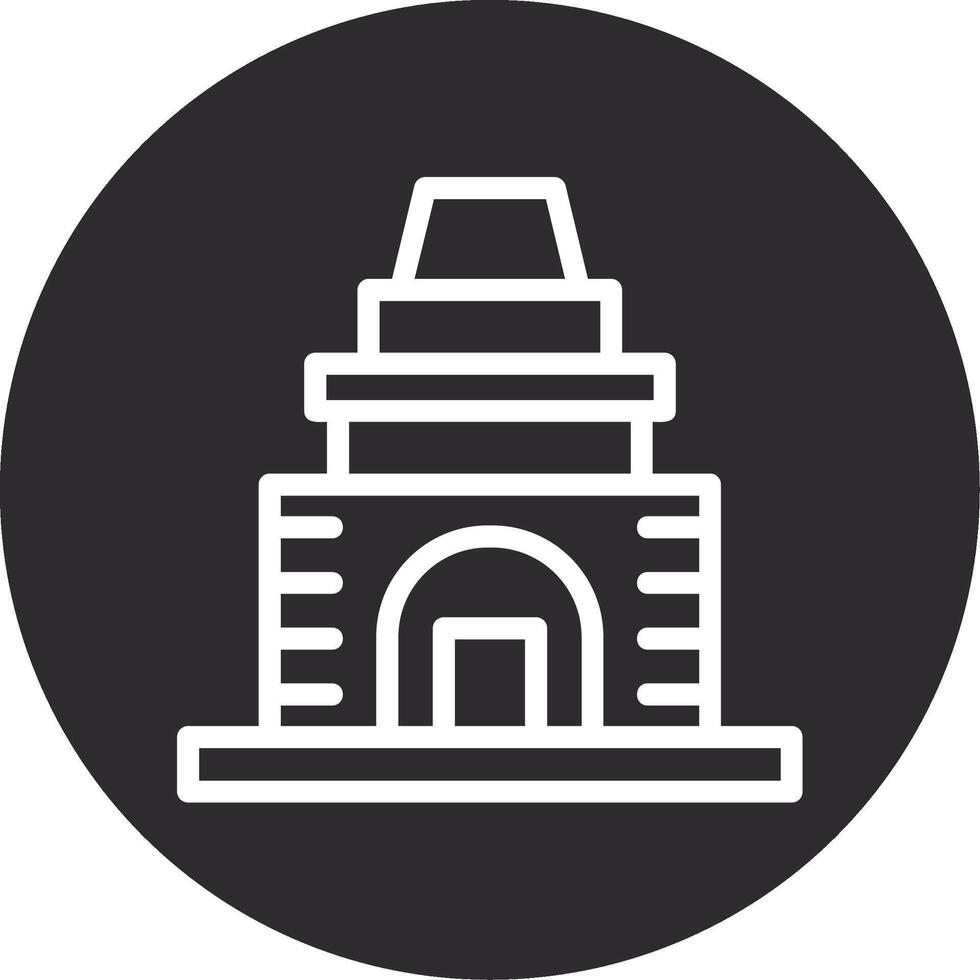 templo invertido icono vector