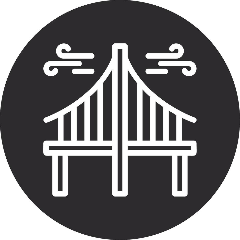 puente invertido icono vector