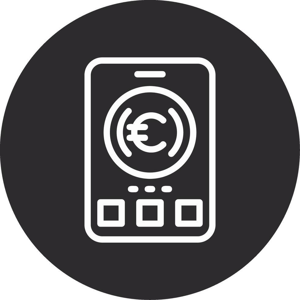 Euro Sign Inverted Icon vector