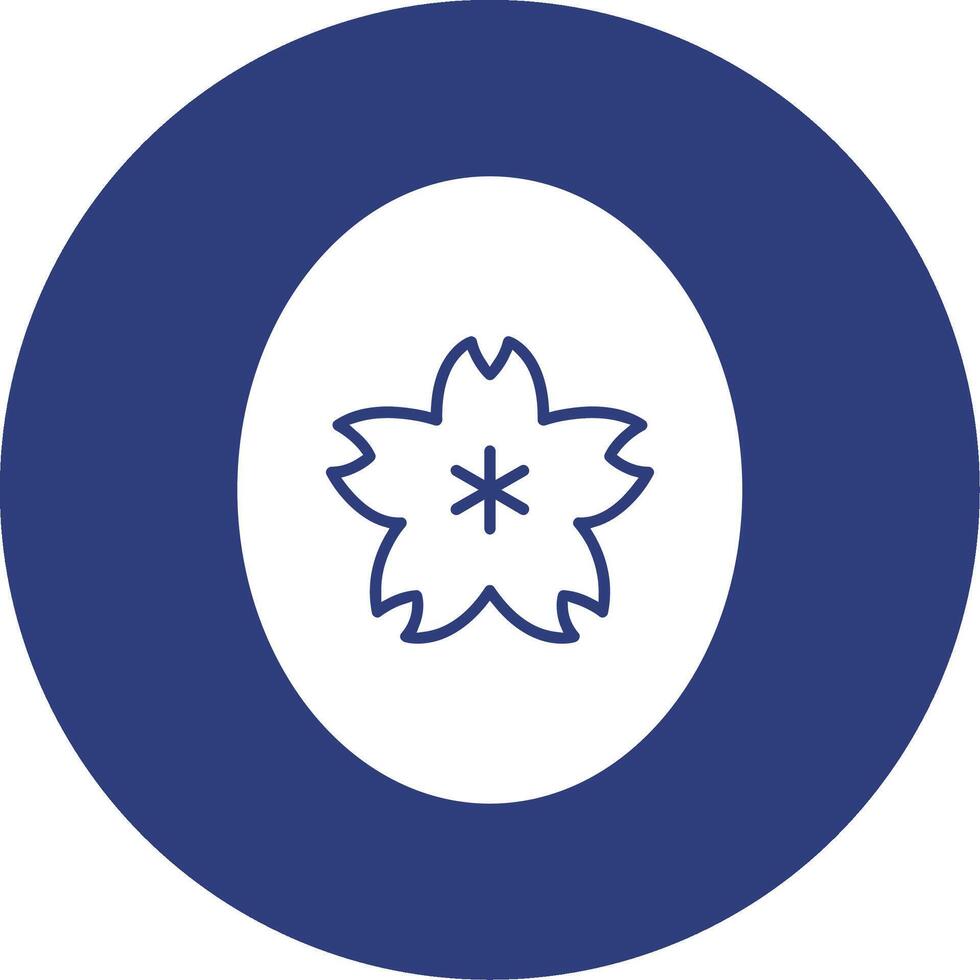 Jade Glyph Circle Icon vector