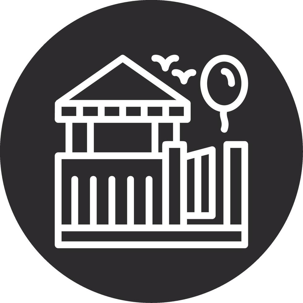Amusement Park Inverted Icon vector