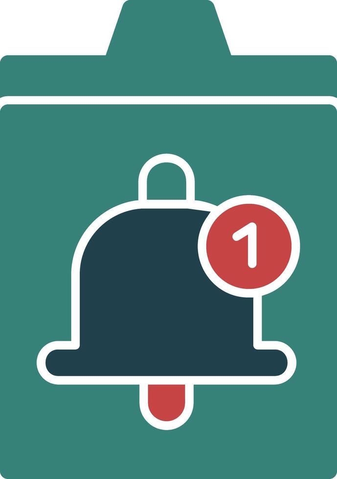 Notification Glyph Multi Color Icon vector