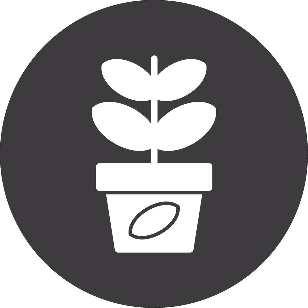 Jade Plant Glyph Circle Icon vector