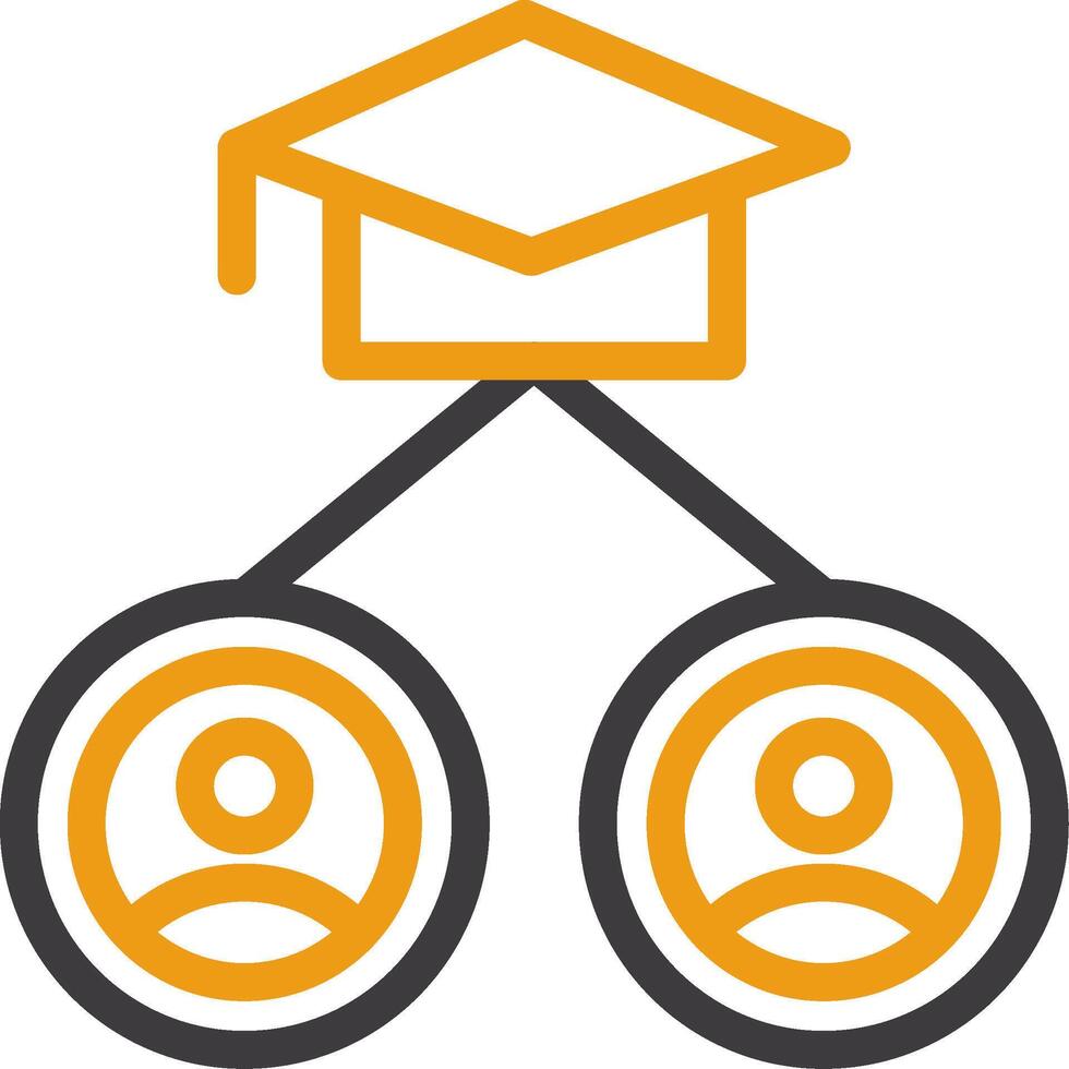 Alumni Network Two Color Icon vector