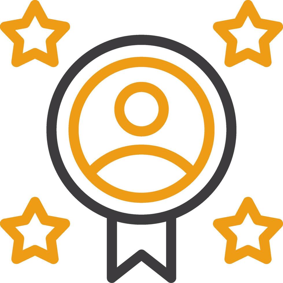Employee of the Month Two Color Icon vector
