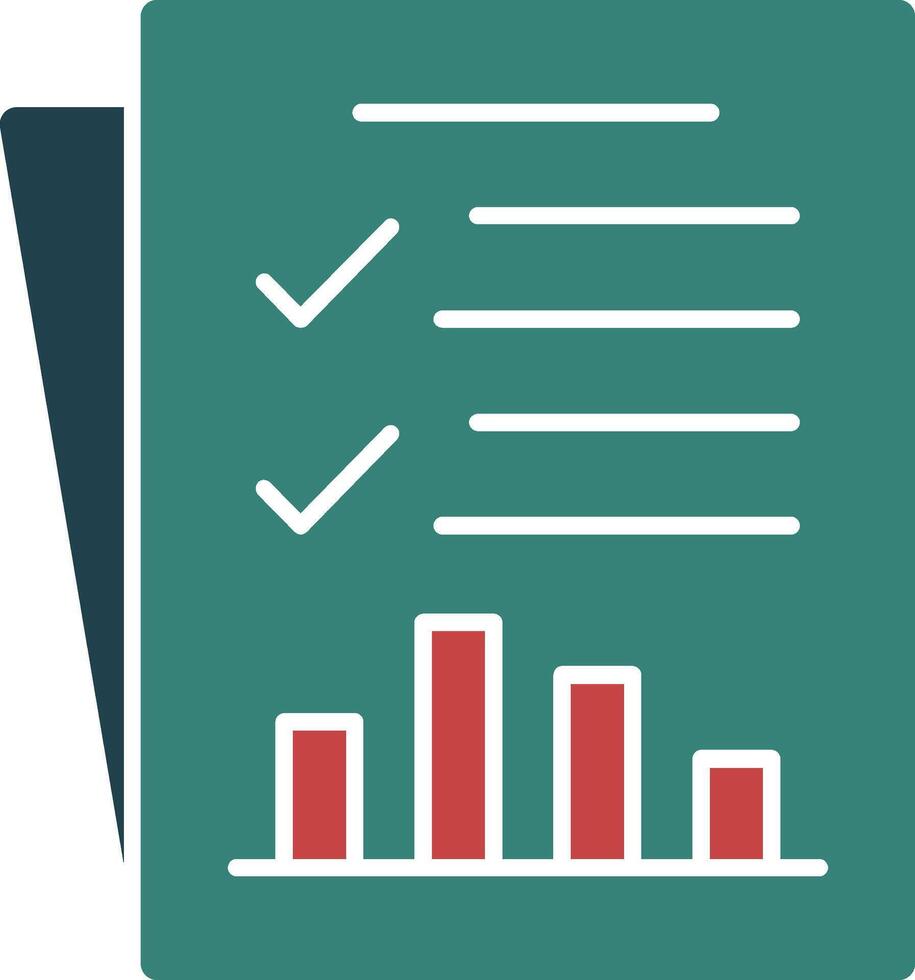 Status Report Glyph Multi Color Icon vector