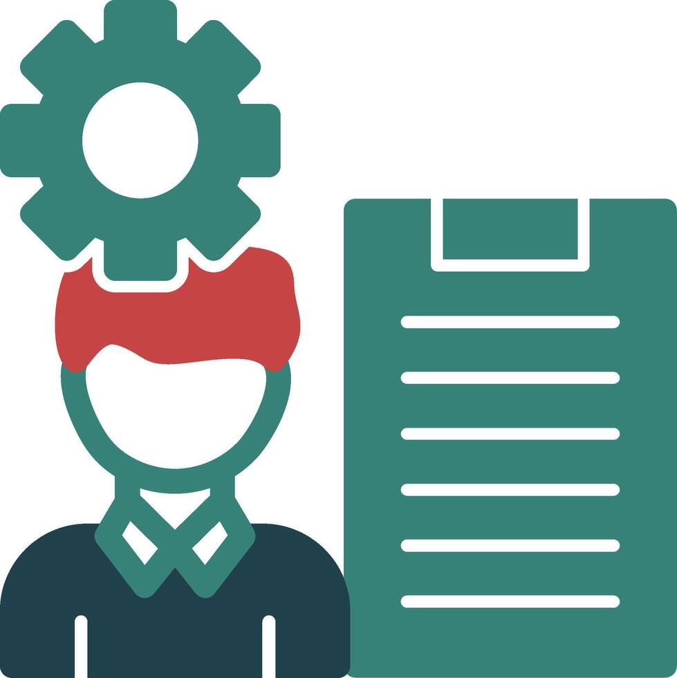 Project Manager Glyph Multi Color Icon vector