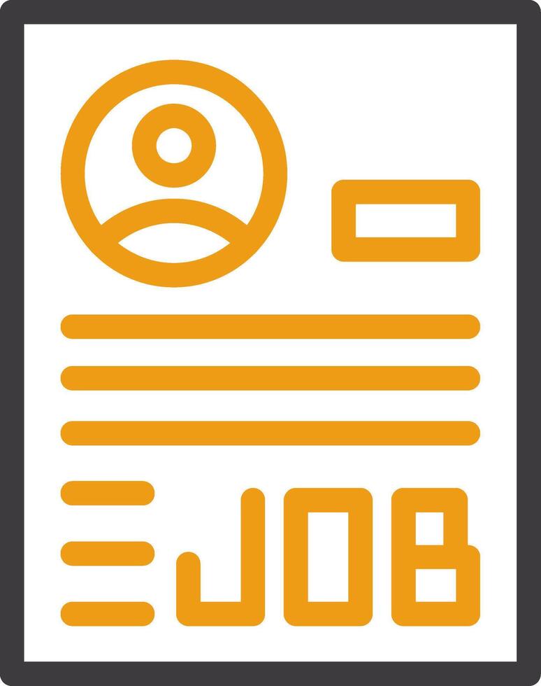 Job Description Two Color Icon vector