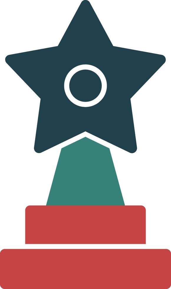 Trophy Glyph Multi Color Icon vector