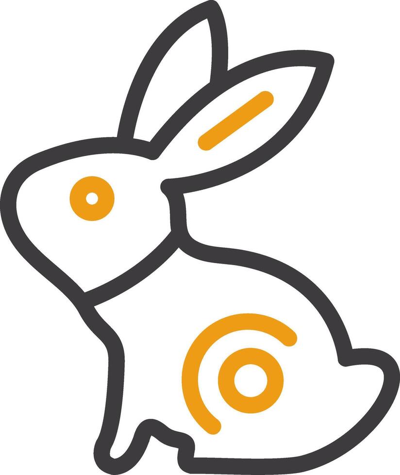 Jade Rabbit Two Color Icon vector