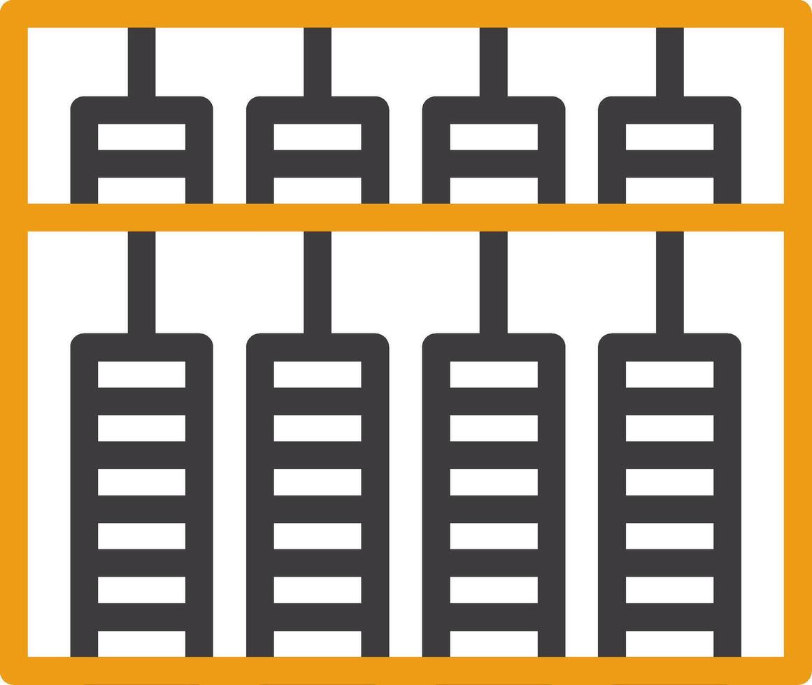 Abacus Two Color Icon vector