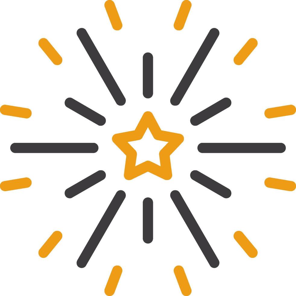 Firework Two Color Icon vector