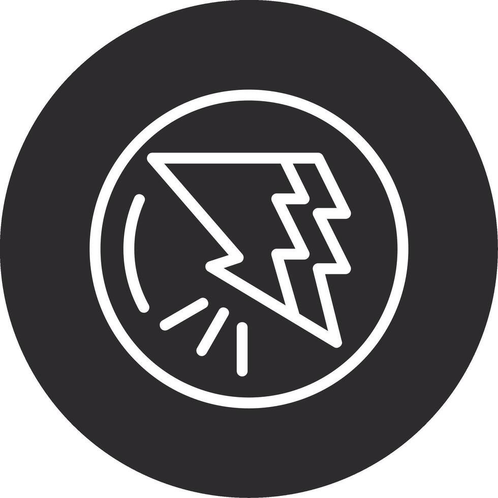 Bold Bolt Inverted Icon vector